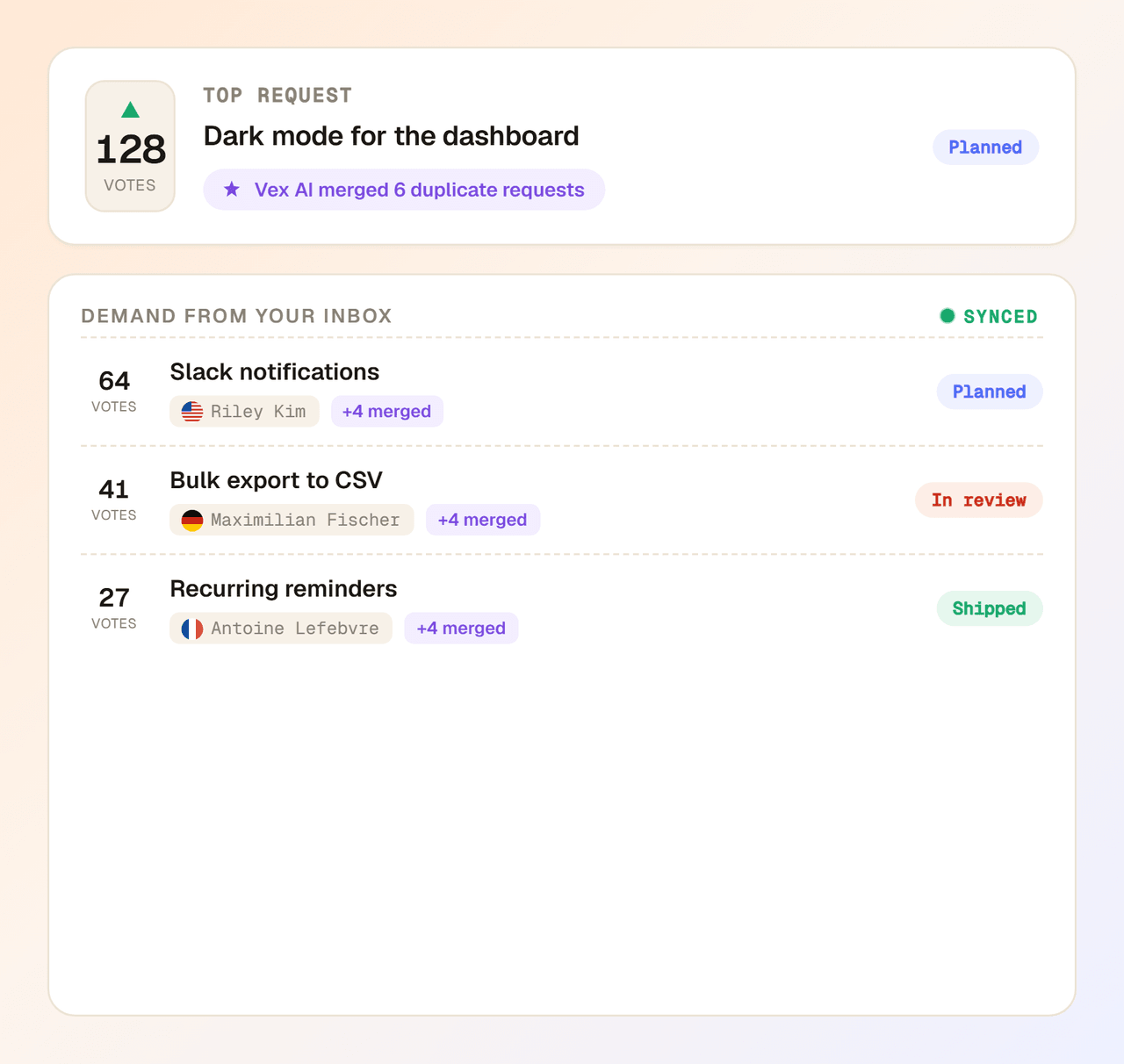 Roadmap that talks to your inbox