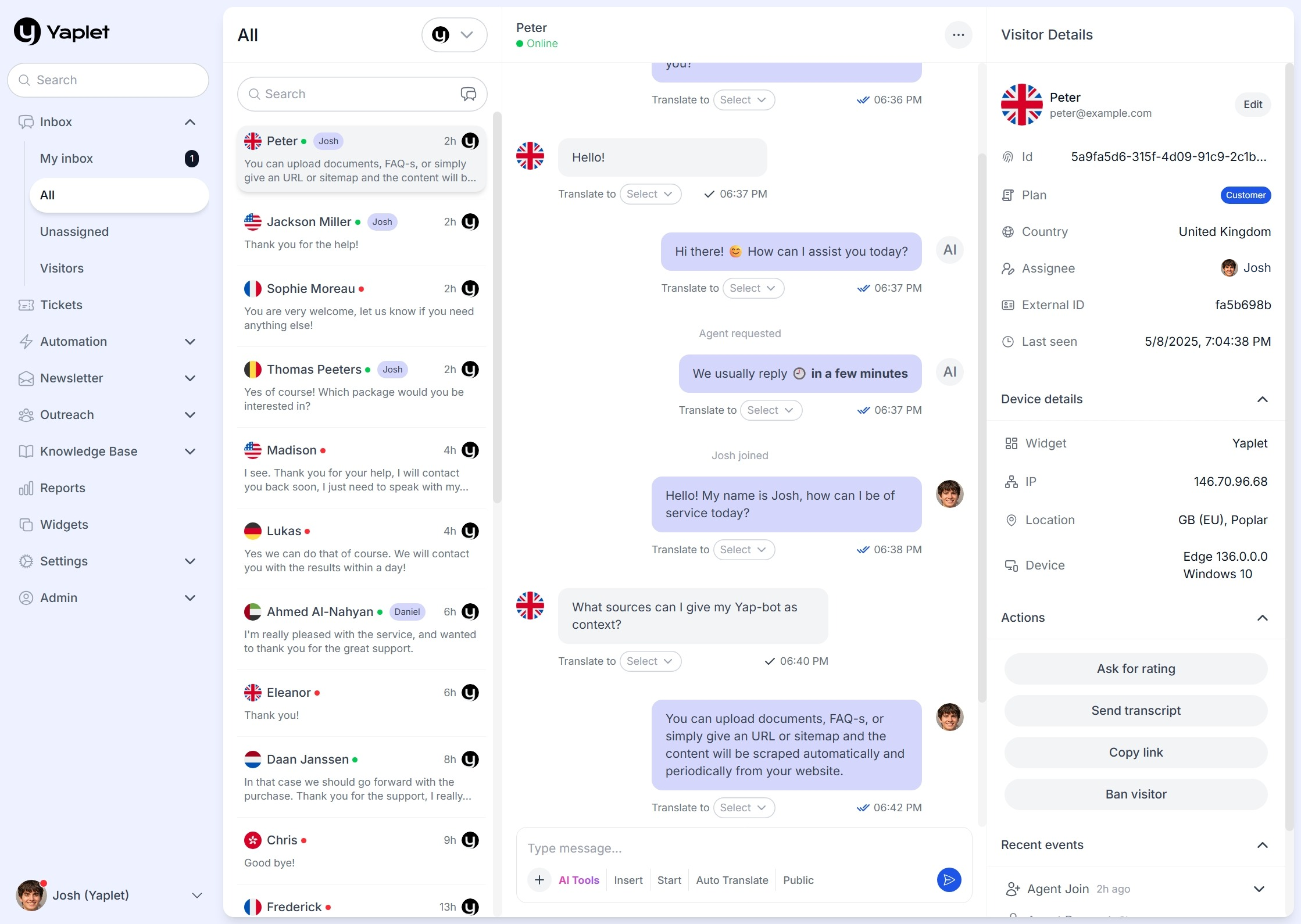 Desktop chat